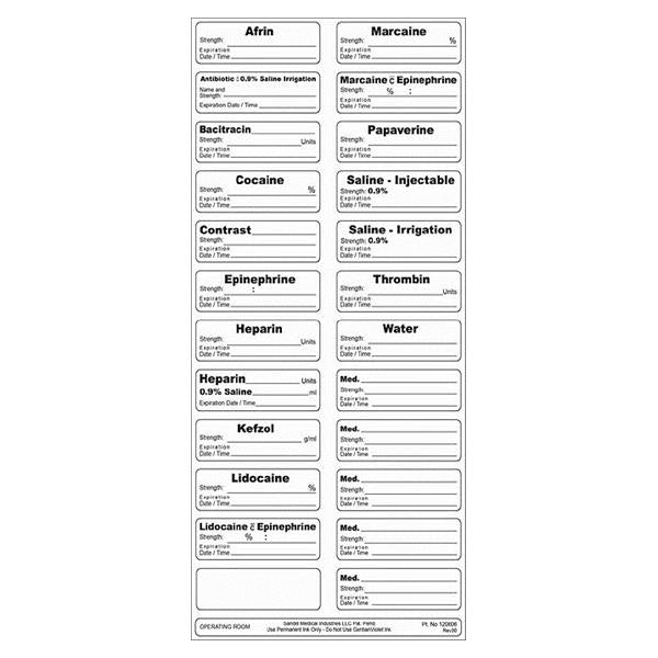 Labeling System Correct Medication 50/Ca